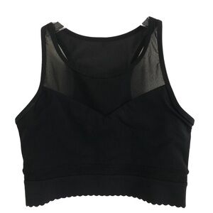 Zyia Mesh Racerback Sport Bra Black